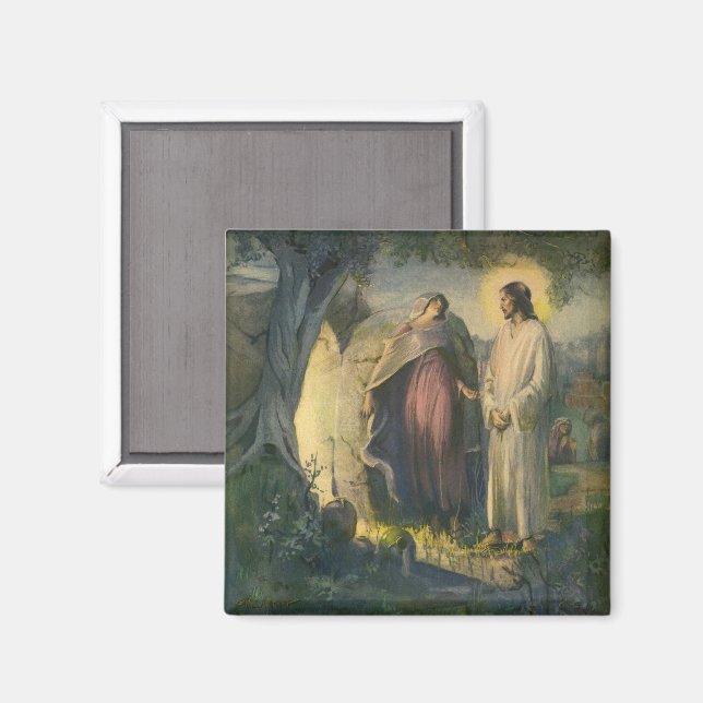 Jesus Kristus uppstånden vid graven av ML Greer Magnet (Front/Back)