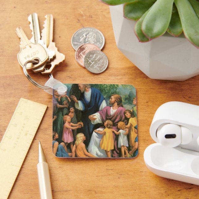 Jesus Kristus Välsignar Barnen, Gammal Religion Nyckelring (Skrivbord)