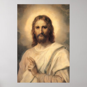 Jesus Kristus välsignelse av H. Hofmann Poster