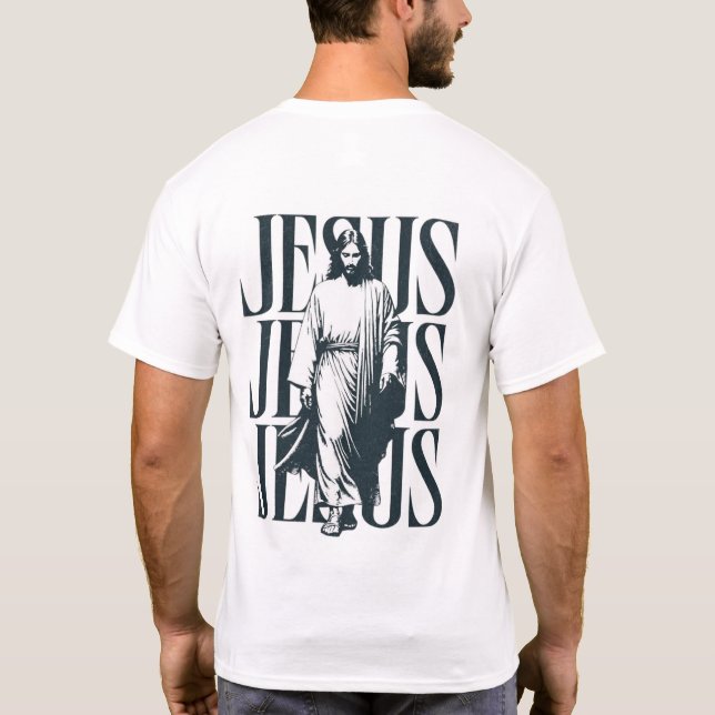 Jesus Kristus vandrande T Shirt (Baksida)