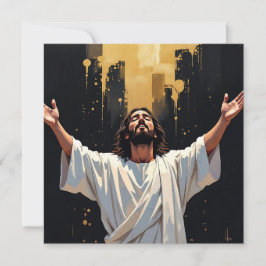 Jesus Kristus Vår väktare | Svartvit och Guld blan