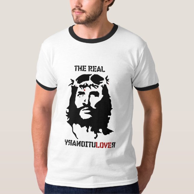 Jesus Kristus - verklig revolutionär T-tröja Tee (Framsida)