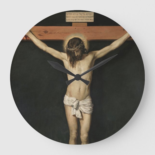 Jesus Kristus Wall Clock Stor Klocka (Framsida)