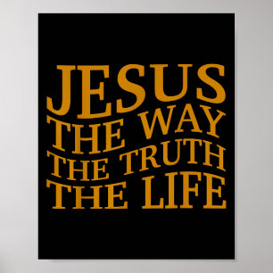 Jesus Kristus Way-Sanning Christian Småbarn Gud Br Poster