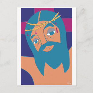 Jesus Kristus Yeshua Crucifixion Illustration Vykort