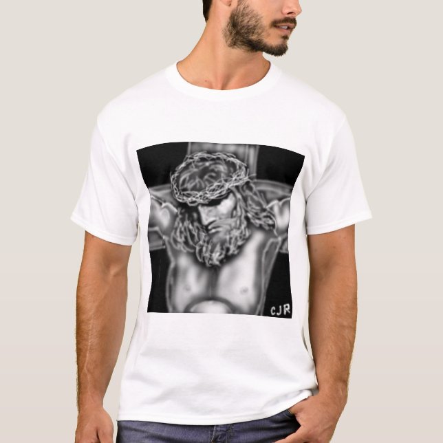 Jesus Kristusfrälsare Tee Shirt (Framsida)