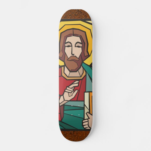 Jesus Kristusgåvor Skateboard Bräda 21,5 Cm (Framsida)