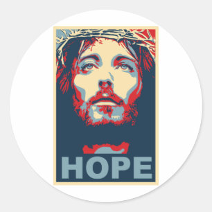 Jesus Kristushopp Runt Klistermärke