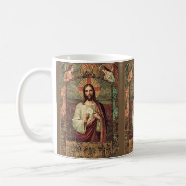 Jesus Kristusinnehav vara värdänglar Kaffemugg (Vänster)