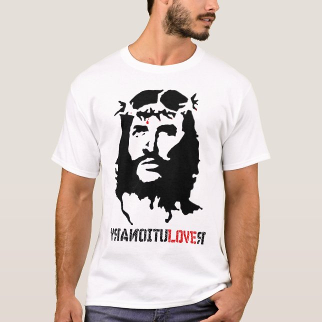 Jesus Kristusrevolutionär T-shirt (Framsida)