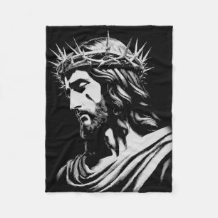 Jesus Krona i Thorns Christian Fleecefilt