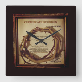 JESUS KRONA OF THORNS FYRKANTIG KLOCKA