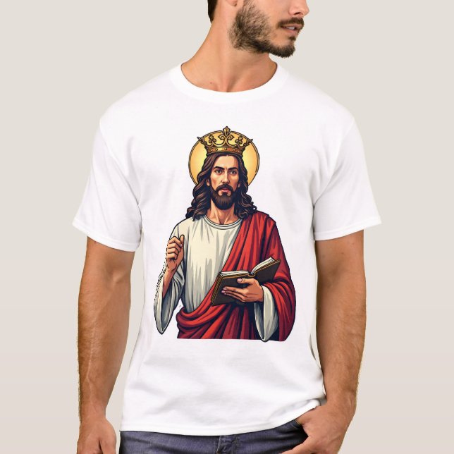 Jesus Krona Rullstensgravyr T-Shirt 2 (Framsida)