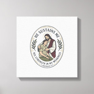Jesus Kronisk Sjukdom Uppmuntran T-Shirt Inspir Canvastryck