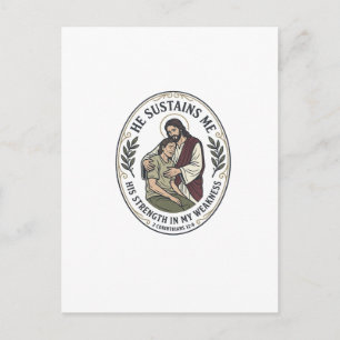 Jesus Kronisk Sjukdom Uppmuntran T-Shirt Inspir Vykort