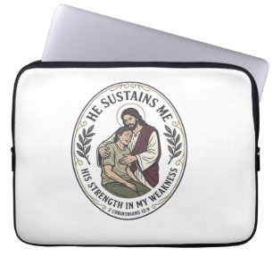 Jesus Kronisk Sjukdom Uppmuntran T-Shirt Inspirera Laptop Fodral