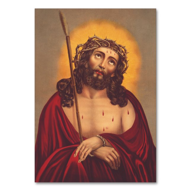 Jesus kröns med en törnekrona bordsnummer (Framsidan)