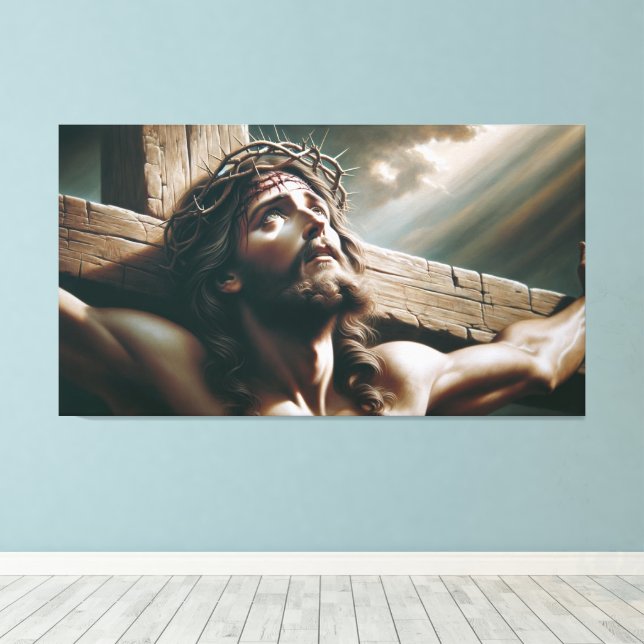 Jesus kryssning canvastryck (Insitu (trägolv))