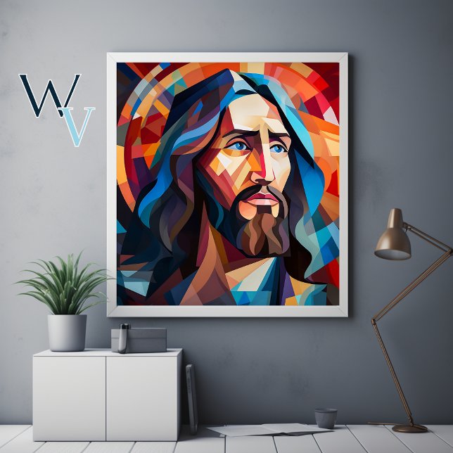 Jesus Kubism Art Poster (Skapare uppladdad)