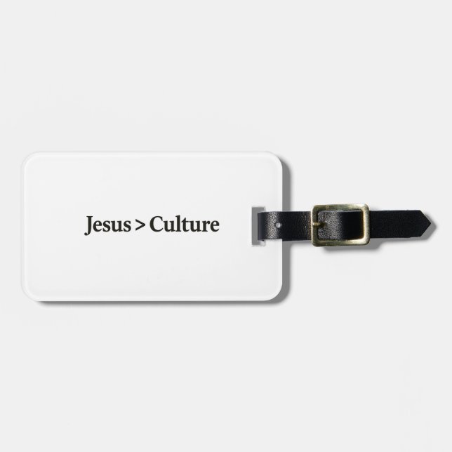 Jesus > Kultur Tee - djärv Faith. Enkel sanning. Bagagebricka (Horisontell Framsida)