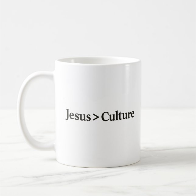 Jesus > Kultur Tee - djärv Faith. Enkel sanning. Kaffemugg (Vänster)