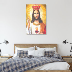 Jesus Kung har Wrapped Canvas