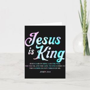 Jesus Kung John 14 6 Tro Design Kort