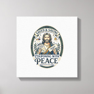 Jesus Kupong Second Hand Sparsam T-Shirt Tro Baser Canvastryck