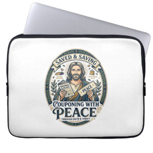 Jesus Kupong Second Hand Sparsam T-Shirt Tro Baser Laptop Fodral