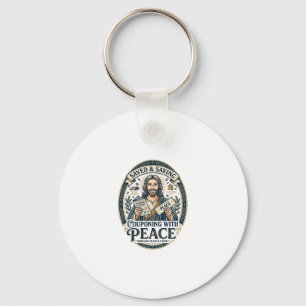 Jesus Kupong Second Hand Sparsam T-Shirt Tro Baser Nyckelring