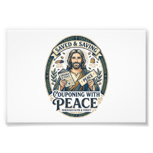 Jesus Kupong Thrift Sparsam T-Shirt Tro Baserad De Fototryck