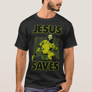Jesus Lacrosse Goalie sparar för Kristus. T Shirt