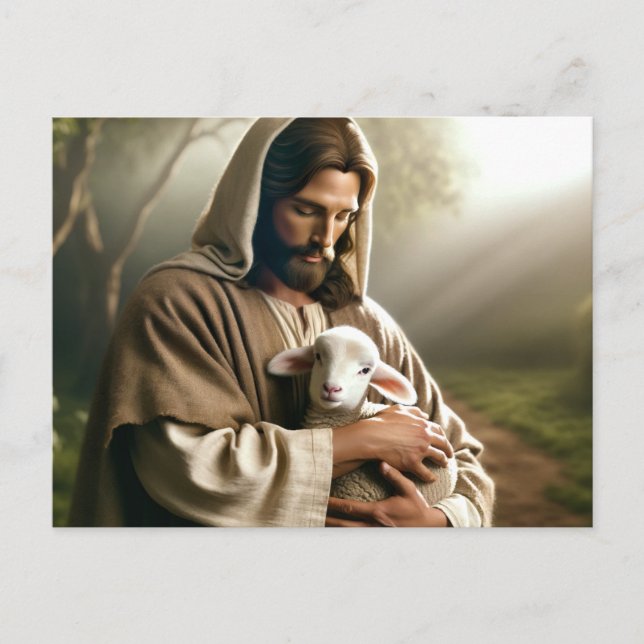 JESUS & LAMB GODHURDSKORT VYKORT (Framsida)