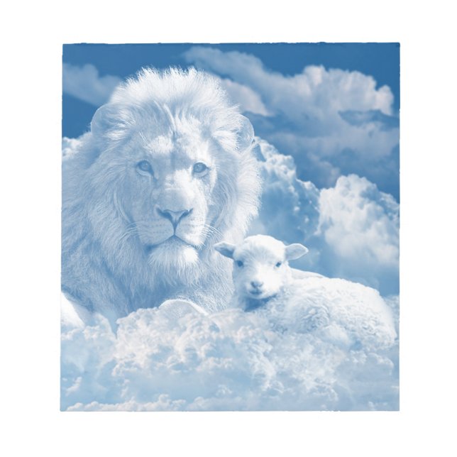 JESUS, LAMB OCH JESUS, LEJONA ANTECKNINGSBLOCK (Framsida)