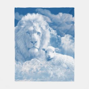 JESUS, LAMB OCH JESUS, LEJONA FLEECEFILT