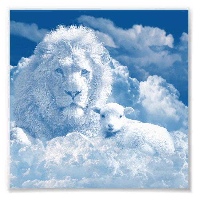 JESUS, LAMB OCH JESUS, LEJONA FOTOTRYCK (Framsidan)