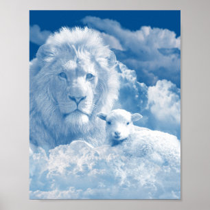 JESUS, LAMB OCH JESUS, LEJONA POSTER