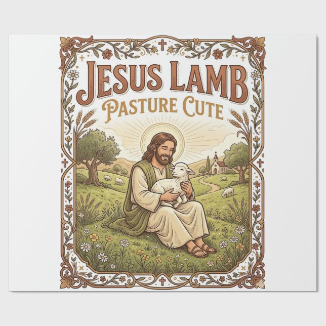 Jesus Lamm Betes Cute Jesus Lamm Betes Cute Ch Presentpapper (Platt)