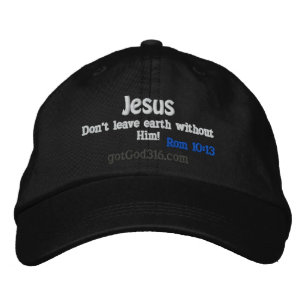 Jesus Lämnar inte jorden utan honom gotGod316.com Broderad Keps