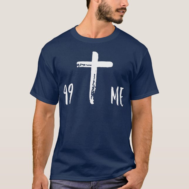 Jesus Lämnat 99 Youth Group Christian Faith T Shirt (Framsida)