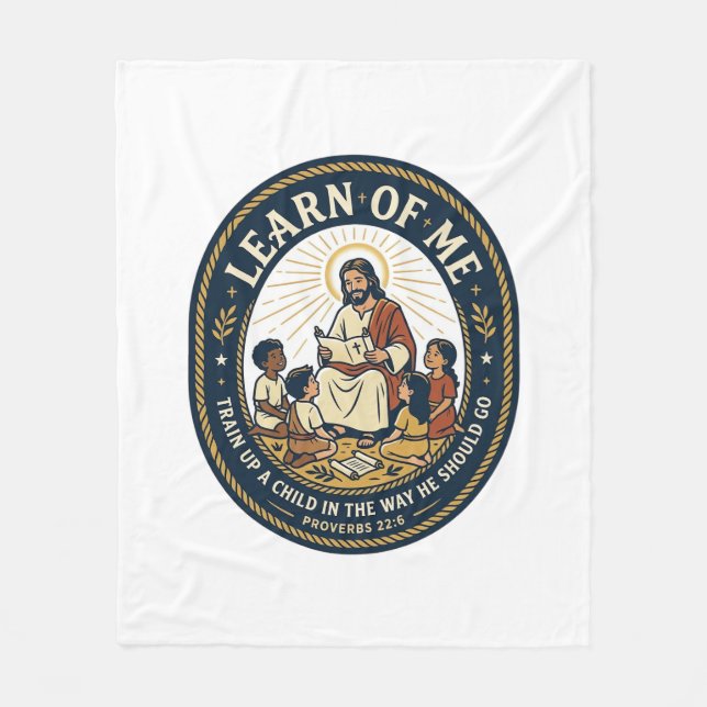 Jesus Lärare Assistent Skola Stödpersonal T-Shirt Fleecefilt (Framsidan)