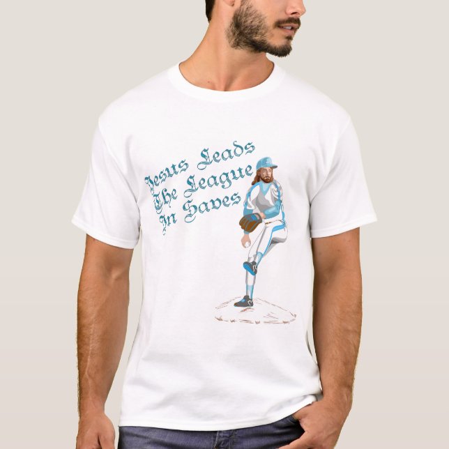 Jesus leder ligan sparar in t-shirt (Framsida)