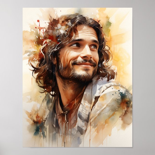 Jesus leende Art Poster (Framsidan)