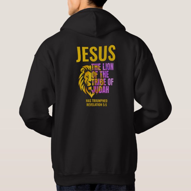 JESUS LEJON AV JUDAH Christian Hoodie (Baksida)