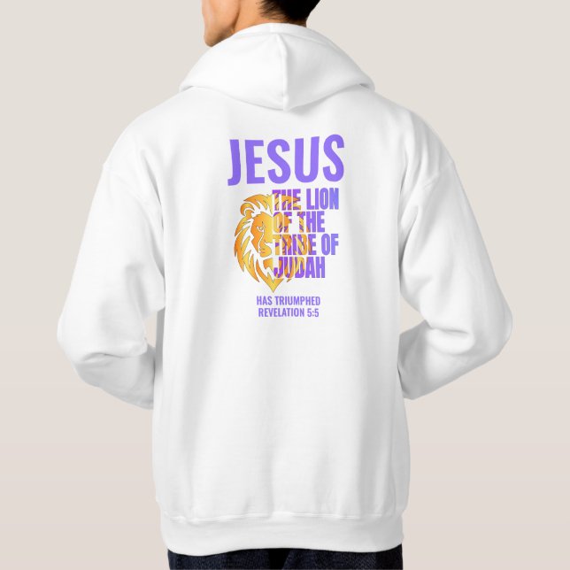 JESUS LEJON AV JUDAH Christian Hoodie (Baksida)