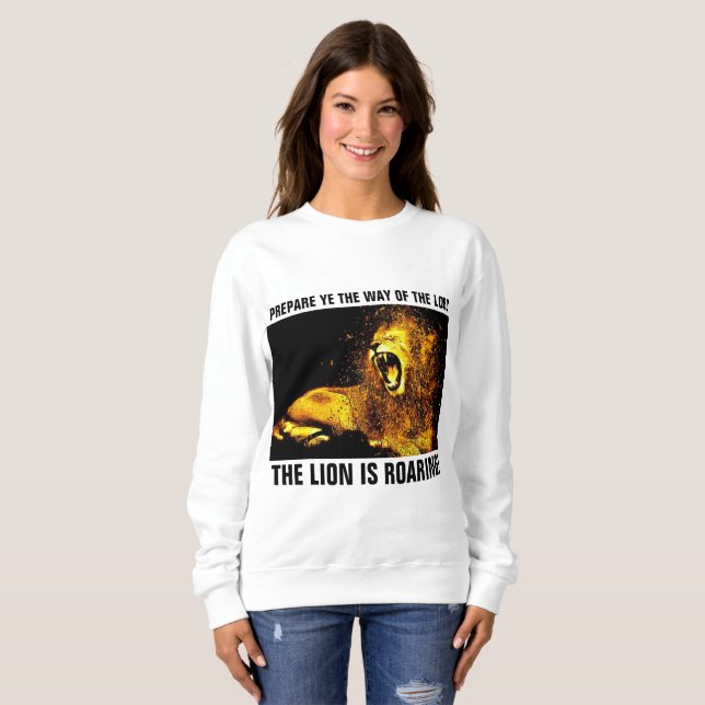 JESUS LEJON AV JUDAH ROARING, kristna T-shirts (Hel framsida)