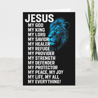 Jesus - Lejon Kristna Kung Herre Frälsare Tro  Kort