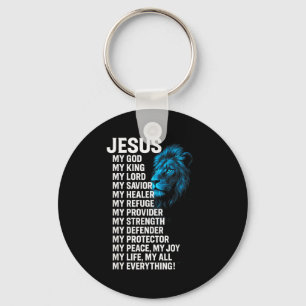 Jesus - Lejon Kristna Kung Herre Frälsare Tro Nyckelring