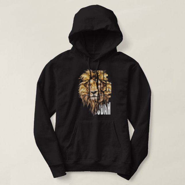 Jesus Lejon om för manar kvinnor i Judah Christian Hoodie (Design framsida)