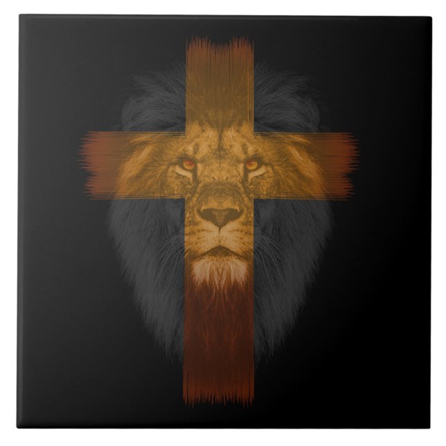 Jesus Lejon om Judah Ceramic Tile Kakelplatta (Framsidan)